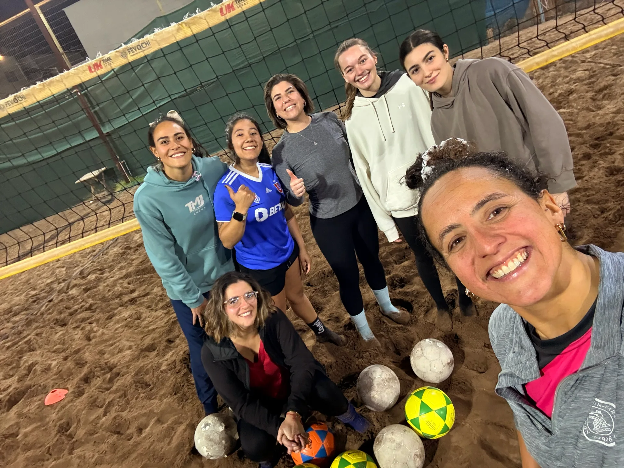 Jugadoras disfrutando una sesión de entrenamiento